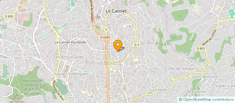 localisation de l'entreprise MONSIEUR MORGAN CHAUVET à LE CANNET