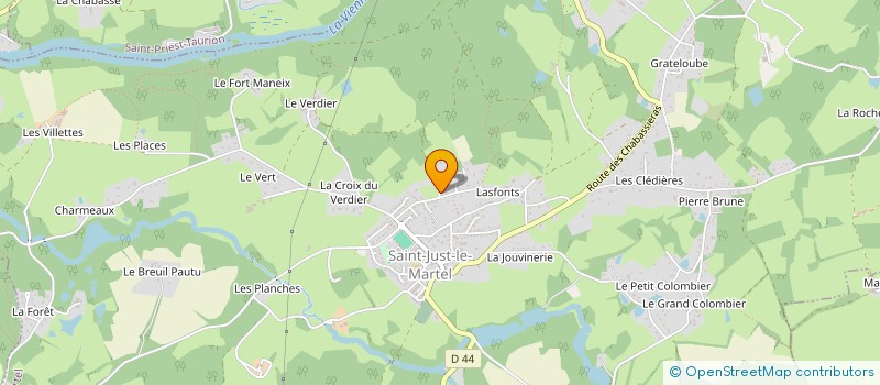 localisation de l'entreprise MONSIEUR MORGAN LAVERGNE à SAINT-JUST-LE-MARTEL