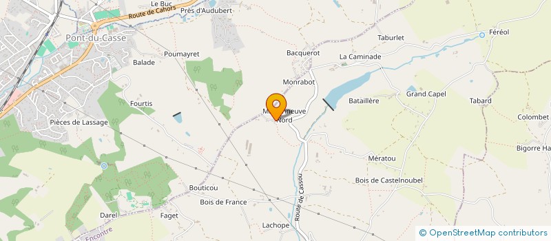 localisation de l'entreprise MONSIEUR MORGAN MARCADET à BON-ENCONTRE