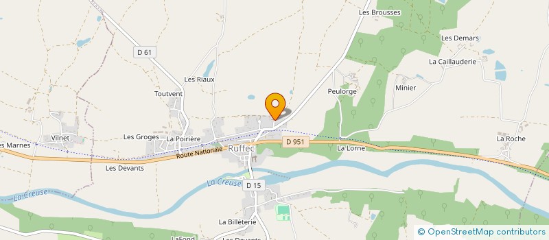 localisation de l'entreprise MONSIEUR MORGAN POIRIER à RUFFEC