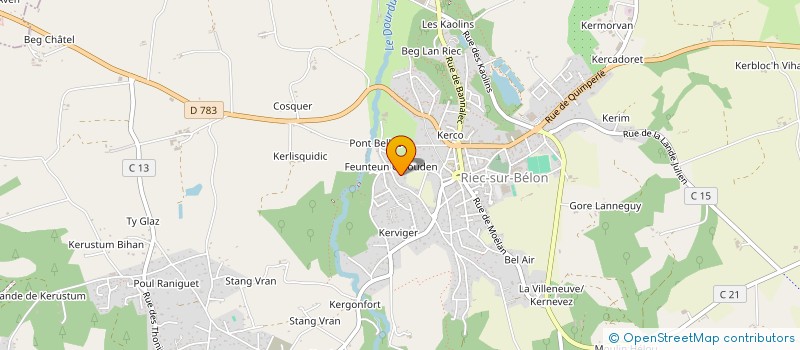 localisation de l'entreprise MONSIEUR MORGANE MARREC  RIEC-SUR-BELON