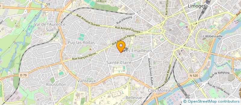 localisation de l'entreprise MONSIEUR MORIBA CAZAUX KOIVOGUI à LIMOGES