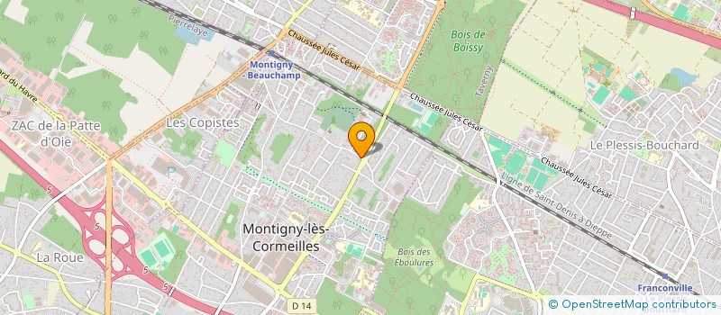 localisation de l'entreprise MONSIEUR MORO OUATTARA  MONTIGNY-LES-CORMEILLES