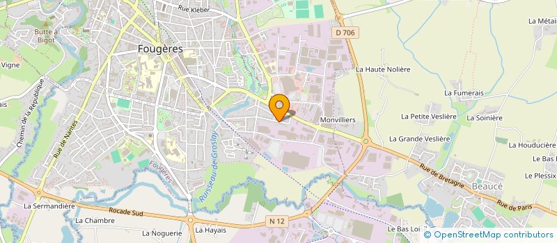 localisation de l'entreprise MONSIEUR MOSBAH RAHAL  FOUGERES