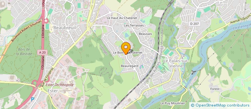 localisation de l'entreprise MONSIEUR MOSTAPHA AYEB  LE PALAIS-SUR-VIENNE