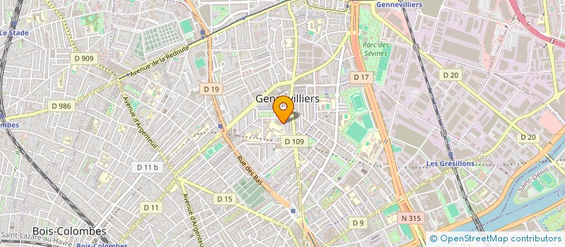 localisation de l'entreprise MONSIEUR MOSTAPHA BENDJENIENE à GENNEVILLIERS