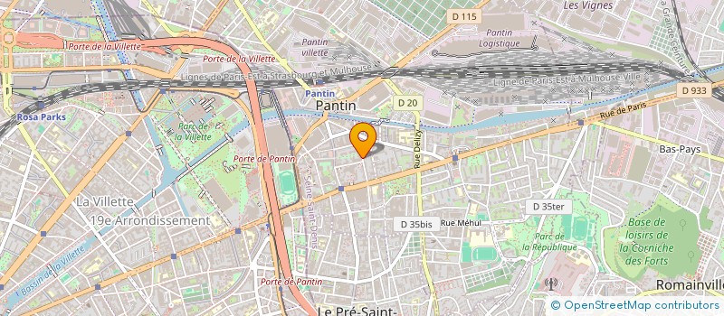 localisation de l'entreprise MONSIEUR MOSTEFA MECHID  PANTIN