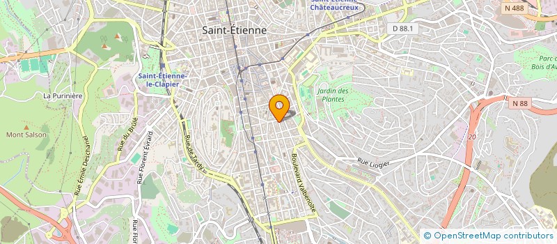 localisation de l'entreprise MONSIEUR MOUAD ABARKAN  SAINT-ETIENNE