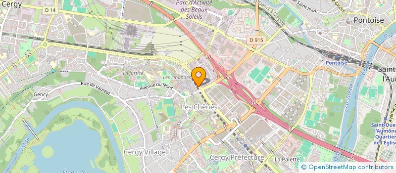 localisation de l'entreprise MONSIEUR MOUATEZ DJAOUT  CERGY