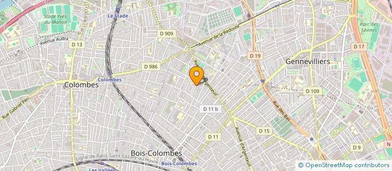 localisation de l'entreprise MONSIEUR MOUGUILANE DIDEROT à BOIS-COLOMBES
