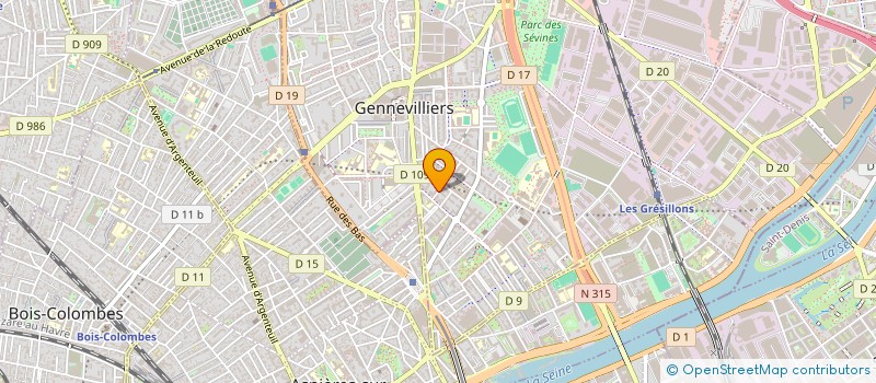 localisation de l'entreprise MONSIEUR MOUHAMADOU SYLLA à GENNEVILLIERS