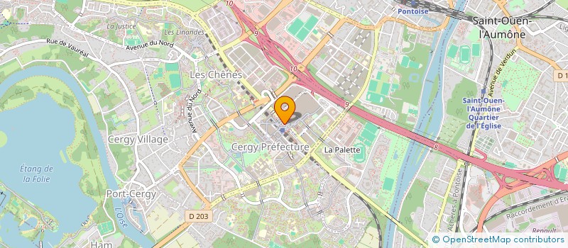 localisation de l'entreprise MONSIEUR MOUHAMMED DIOP  CERGY