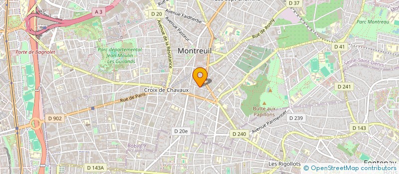 localisation de l'entreprise MONSIEUR MOUHI ESSOIN à MONTREUIL