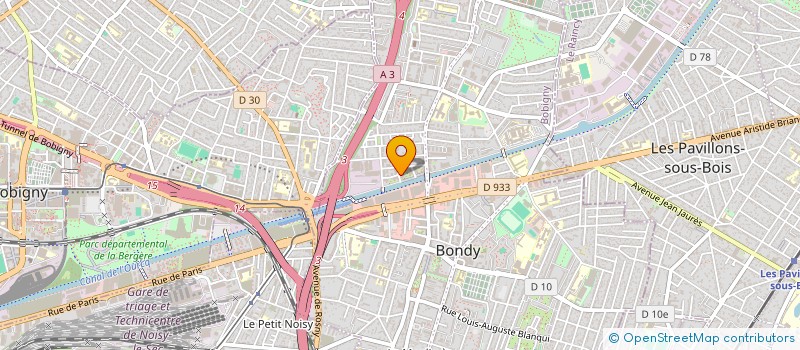 localisation de l'entreprise MONSIEUR MOUHSINE OUALI  BONDY