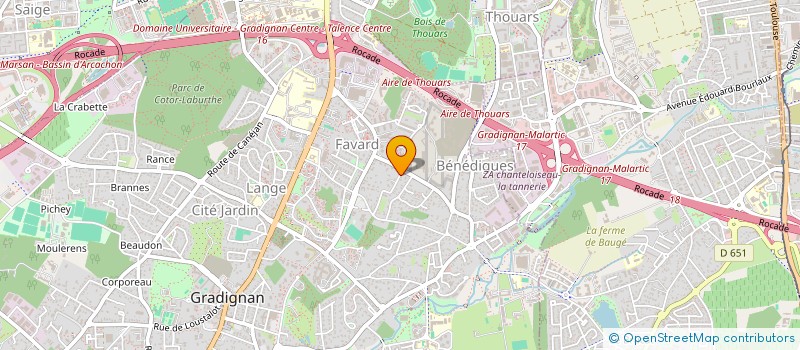 localisation de l'entreprise MONSIEUR MOUJAHID ABDELKARIM ABDALLAH  GRADIGNAN