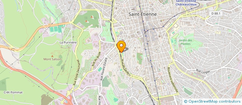 localisation de l'entreprise MONSIEUR MOULDI MEHREZ  SAINT-ETIENNE