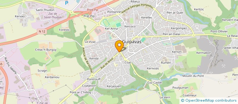 localisation de l'entreprise MONSIEUR MOULOUD BOUFENAR  GUIPAVAS