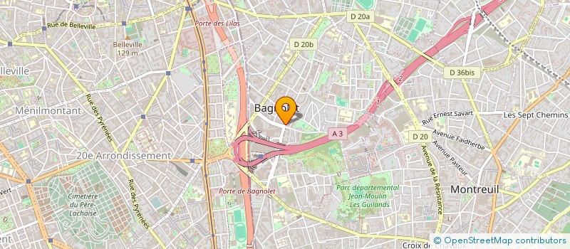 localisation de l'entreprise MONSIEUR MOUNIR EL OIAR à BAGNOLET