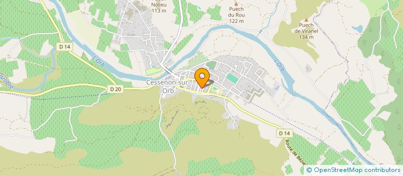 localisation de l'entreprise MONSIEUR MOUNIR GUERROUDJ  CESSENON-SUR-ORB