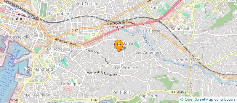 localisation de l'entreprise MONSIEUR MOUNIR GUESMI  TOULON