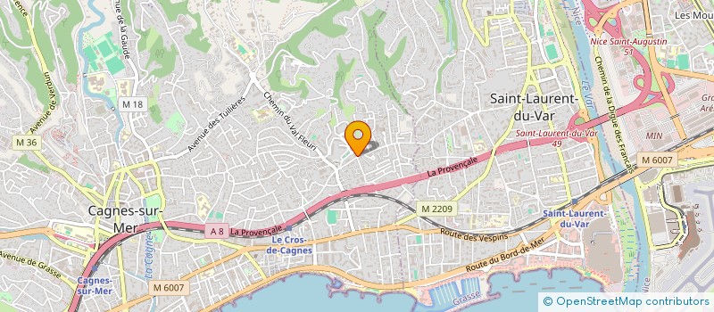 localisation de l'entreprise MONSIEUR MOUNIR KRAIEM à CAGNES-SUR-MER