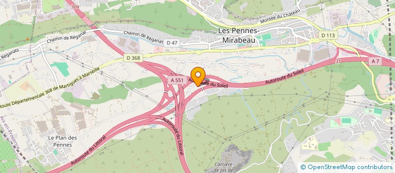 localisation de l'entreprise MONSIEUR MOUNIR MABROUK à LES PENNES-MIRABEAU