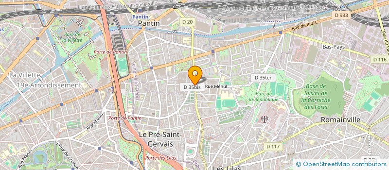 localisation de l'entreprise MONSIEUR MOUNIR MAGHRAOUI  PANTIN