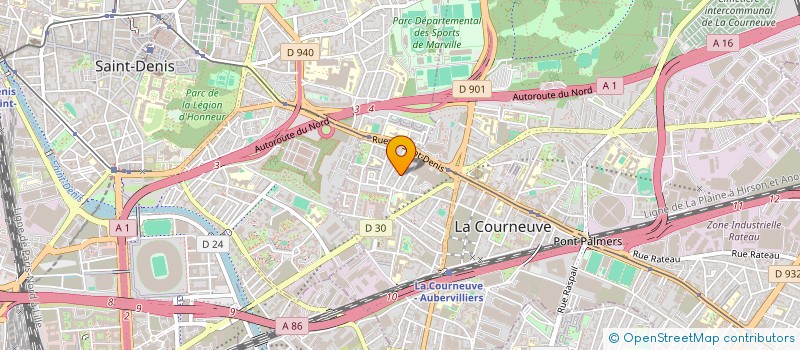 localisation de l'entreprise MONSIEUR MOURAD BENARAOUR  LA COURNEUVE