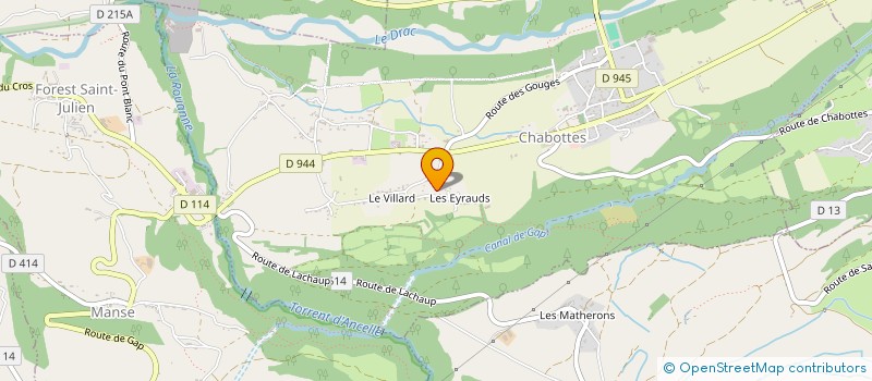 localisation de l'entreprise MONSIEUR MOURAD BENIDIR à CHABOTTES