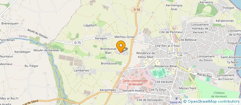 localisation de l'entreprise MONSIEUR MOURAD BOUGHANMI  SAINT-POL-DE-LEON