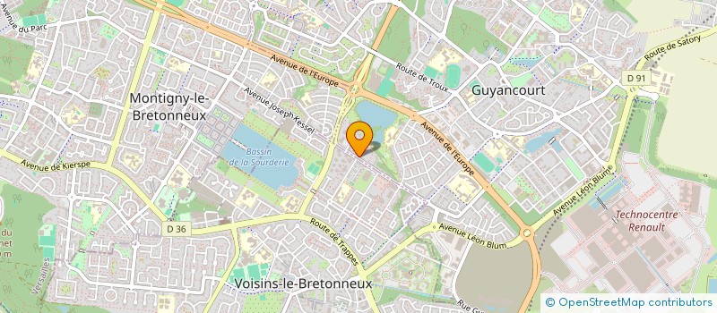 localisation de l'entreprise MONSIEUR MOUSSA BENTAHAR  GUYANCOURT