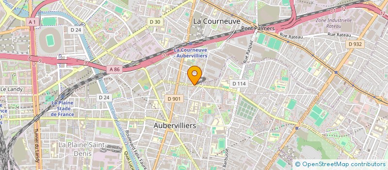 localisation de l'entreprise MONSIEUR MOUSSA KAMARA à LA COURNEUVE