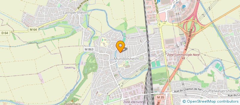 localisation de l'entreprise MONSIEUR MOUSSA KONE  MUNDOLSHEIM