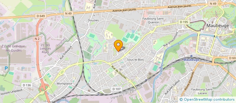 localisation de l'entreprise MONSIEUR MOUSSA MBOW  MAUBEUGE