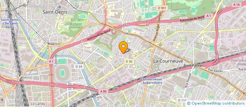 localisation de l'entreprise MONSIEUR MOUSSA SIDIBE à LA COURNEUVE