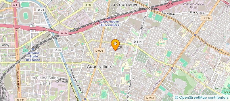 localisation de l'entreprise MONSIEUR MOUSTAFA MEHABA  AUBERVILLIERS