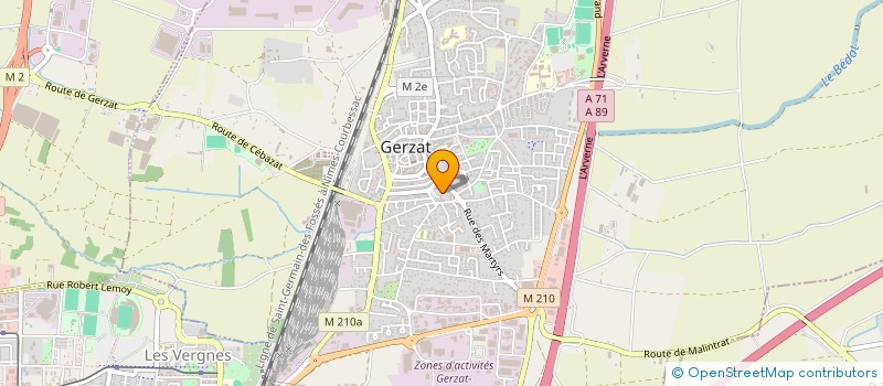 localisation de l'entreprise MONSIEUR MUHAMMED YILMAZ  GERZAT