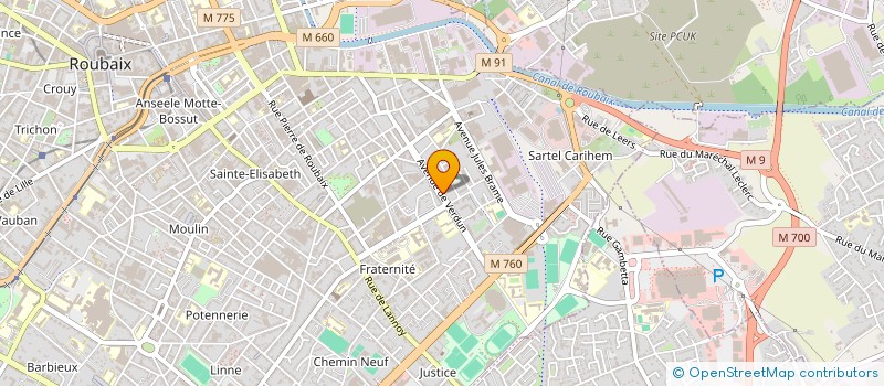 localisation de l'entreprise MONSIEUR MULAMBA TSCHIMANGA  ROUBAIX