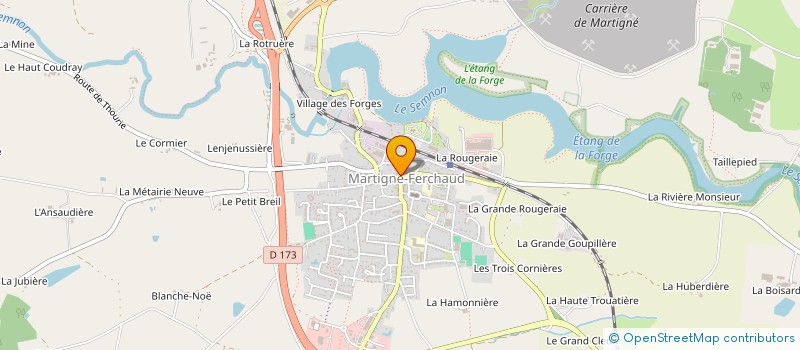 localisation de l'entreprise MONSIEUR MURAT YERLIPINAR  MARTIGNE-FERCHAUD