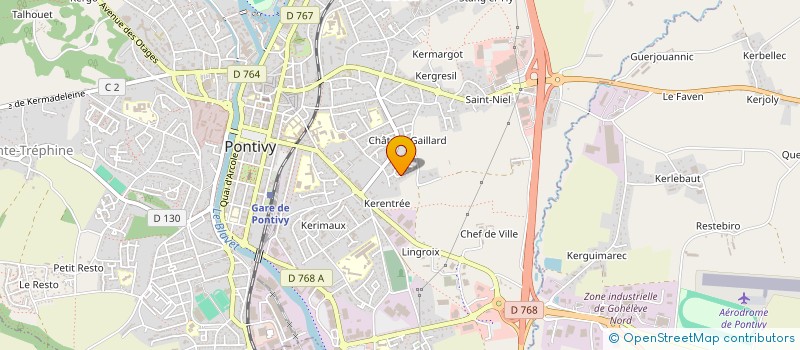 localisation de l'entreprise MONSIEUR MURIEL BESNIER à PONTIVY