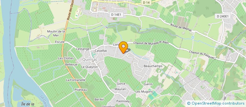 localisation de l'entreprise MONSIEUR MURIEL EGLOFF  QUINSAC