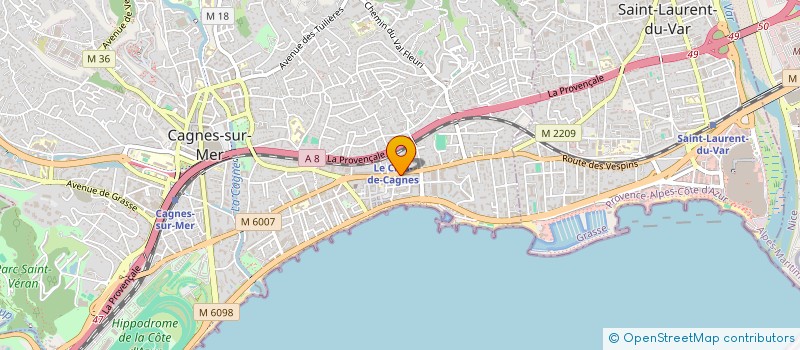 localisation de l'entreprise MONSIEUR MUSTAPHA AFOUN  CAGNES-SUR-MER