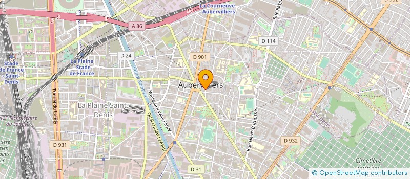 localisation de l'entreprise MONSIEUR MUSTAPHA AMAROUCHE à AUBERVILLIERS