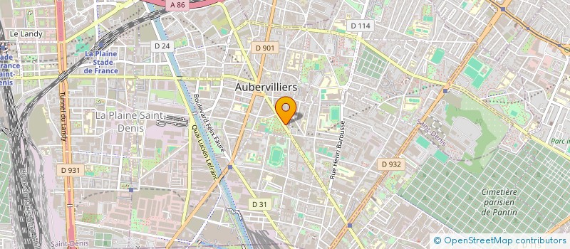 localisation de l'entreprise MONSIEUR MUSTAPHA BADJA  AUBERVILLIERS