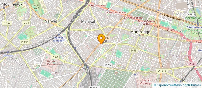 localisation de l'entreprise MONSIEUR MUSTAPHA BECHAR  MONTROUGE