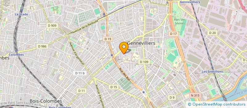 localisation de l'entreprise MONSIEUR MUSTAPHA BEN BRAHIM à GENNEVILLIERS