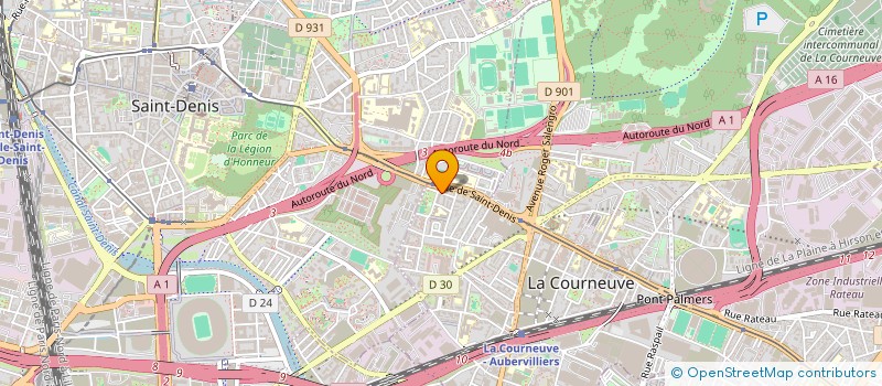 localisation de l'entreprise MONSIEUR MUSTAPHA HAMICHE à LA COURNEUVE