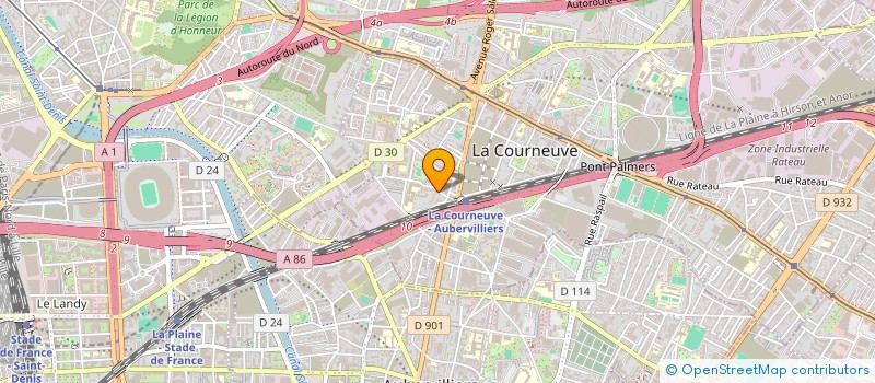 localisation de l'entreprise MONSIEUR MUSTAPHA JAWARA à LA COURNEUVE