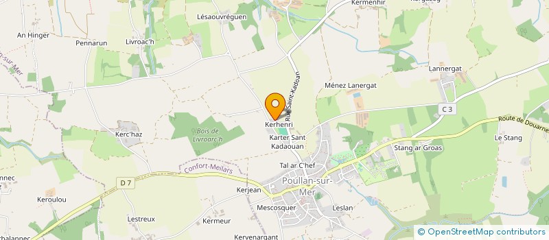 localisation de l'entreprise MONSIEUR MYLAN CARIOU  POULLAN-SUR-MER