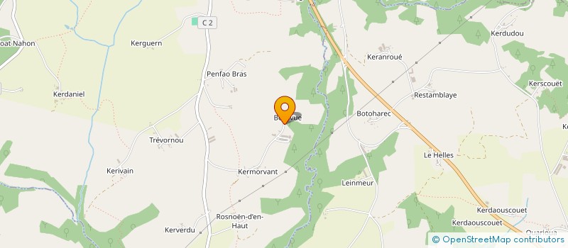 localisation de l'entreprise MONSIEUR MYRIAM LAMIROTE  ROUDOUALLEC